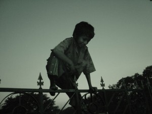 Some children run away when an adult sees them